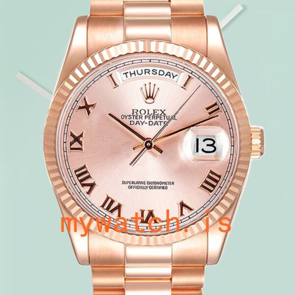Rolex Day-Date Mens 36mm 118235F-0001 Rose Gold-tone Rose Gold Dial: A Symbol of Prestige and Elegance