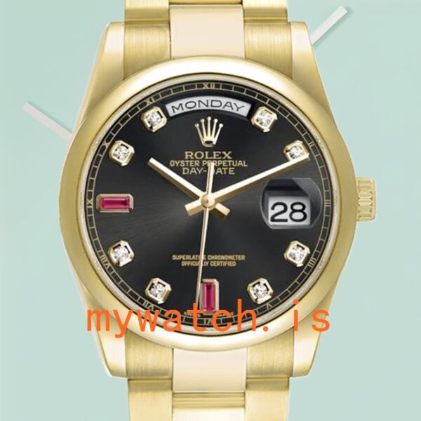 Rolex Day-Date 118208 Mens 36mm Automatic: Authentic vs. Replica Analysis