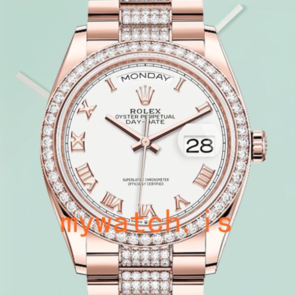 Rolex Day-Date 36mm Mens 118346 Silver-tone Automatic: Genuine vs. Replica