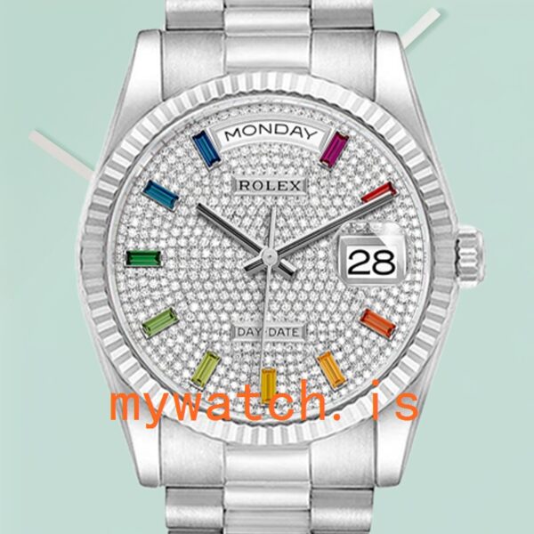 Rolex Day-Date m128348rbr-0038 36mm Mens Gold-tone: Genuine vs. Replica