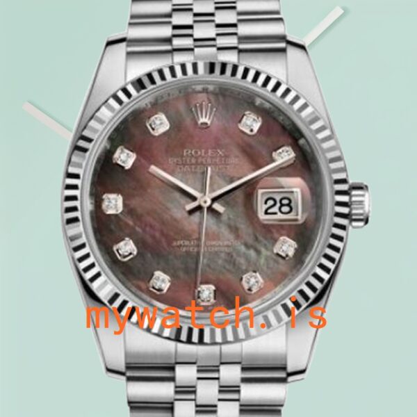Rolex Datejust Mens 36mm 116234BKMDJ Mother of Pearl Dial Silver-tone: Genuine vs. Replica