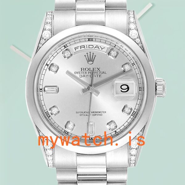 Rolex Day-Date Mens 118296 36mm President Bracelet Silver-tone: Authentic vs. Replica