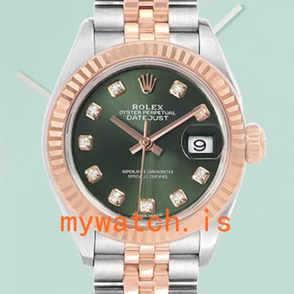 Rolex Datejust Ladies 279171 28mm Green Dial Stainless Steel: Genuine vs. Replica