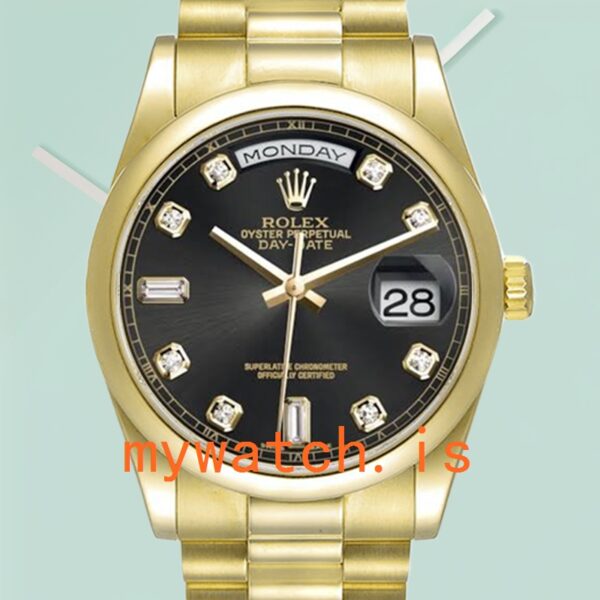 Rolex Day-Date 36mm 118208-83208 Mens Automatic Gold-tone: Authentic vs. Replica