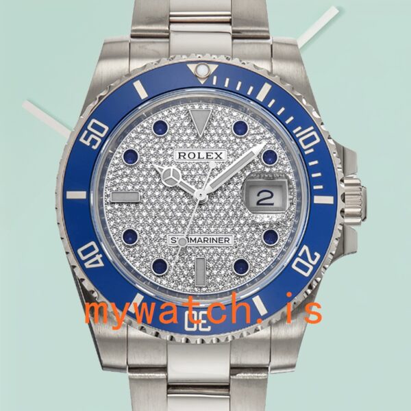 Rolex Submariner 116610 40mm Mens Silver-tone Diamond Paved Dial: Genuine vs. Replica